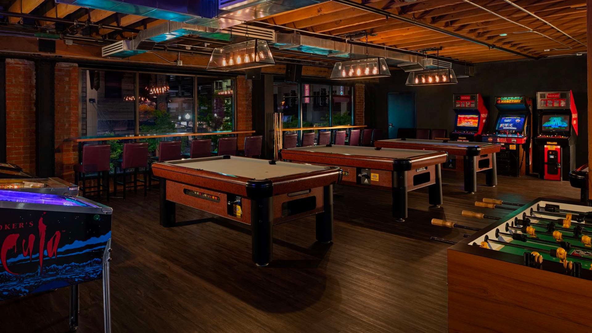 picture of the game room at Karma