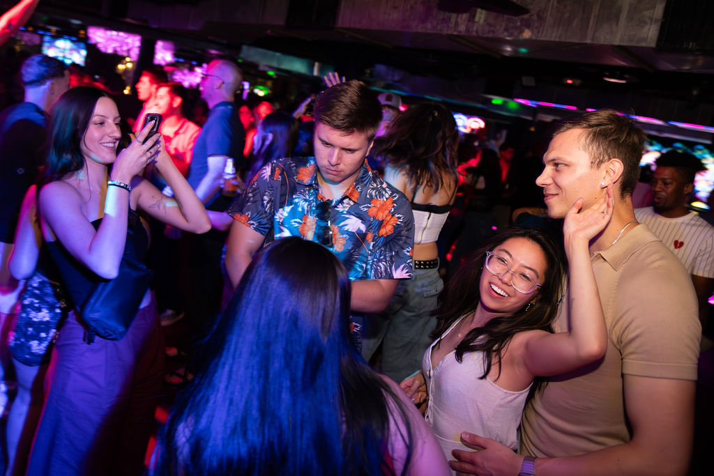 pictures of people at Amsterdam Lounge, Dirty Little Roddy's, StrangeLove, and Karma