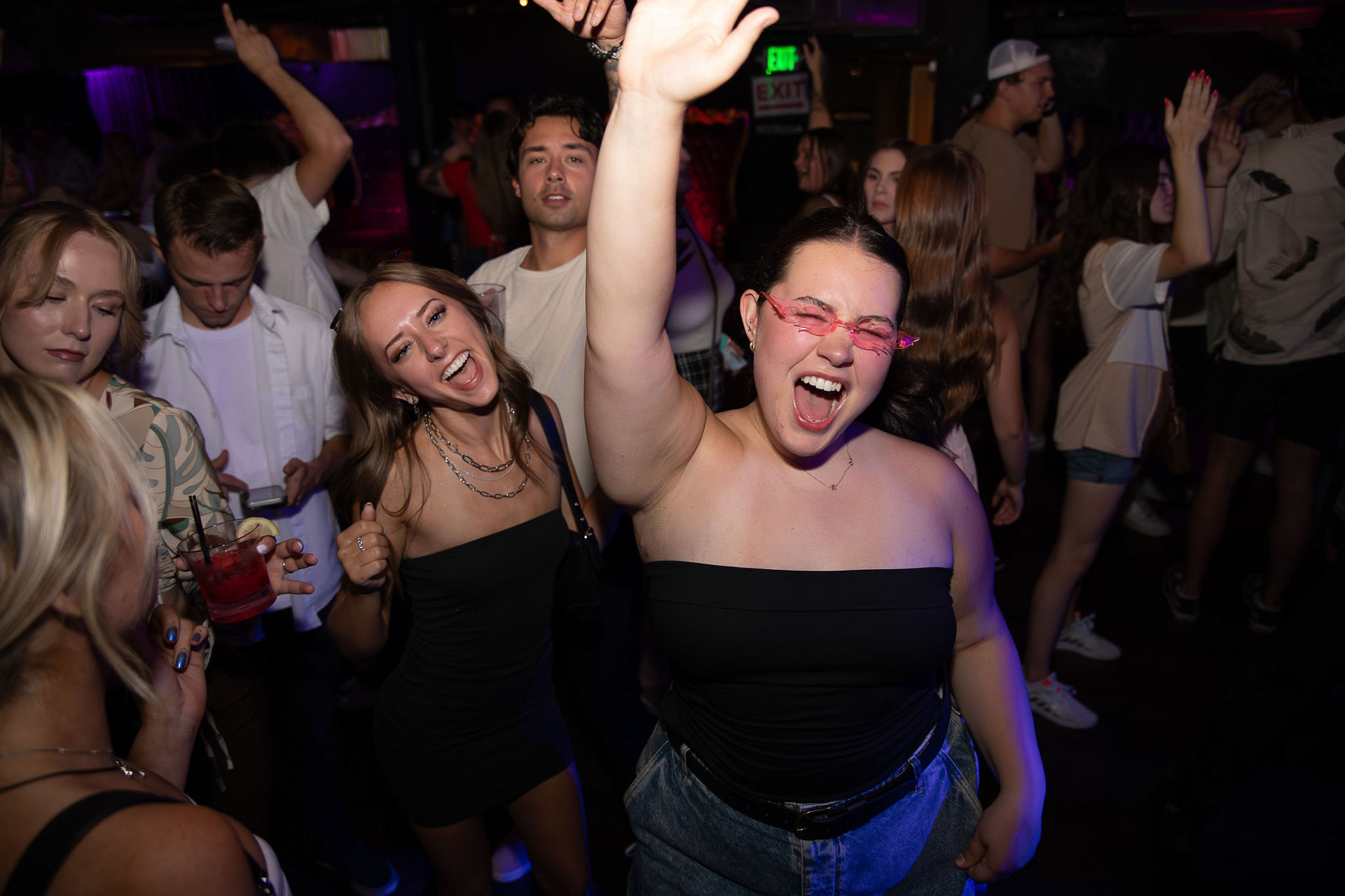 pictures of people at Amsterdam Lounge, Dirty Little Roddy's, StrangeLove, and Karma