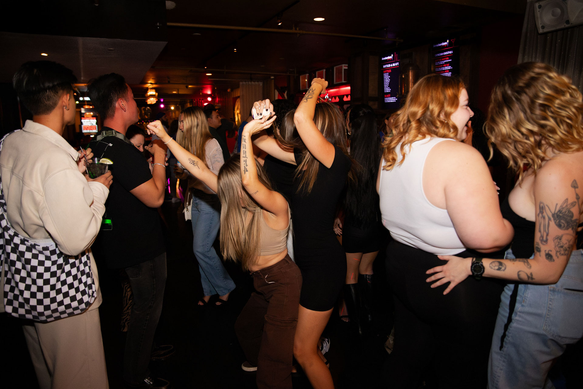 pictures of people at Amsterdam Lounge, Dirty Little Roddy's, StrangeLove, and Karma