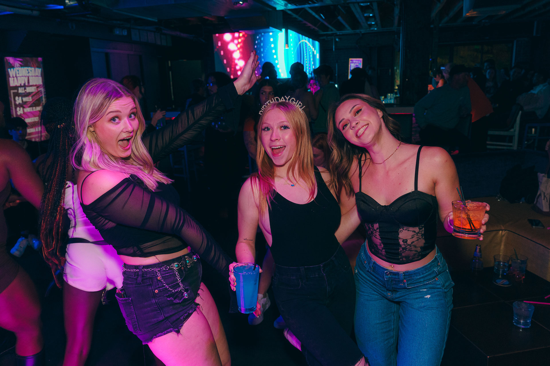 pictures of people at Amsterdam Lounge, Dirty Little Roddy's, StrangeLove, and Karma