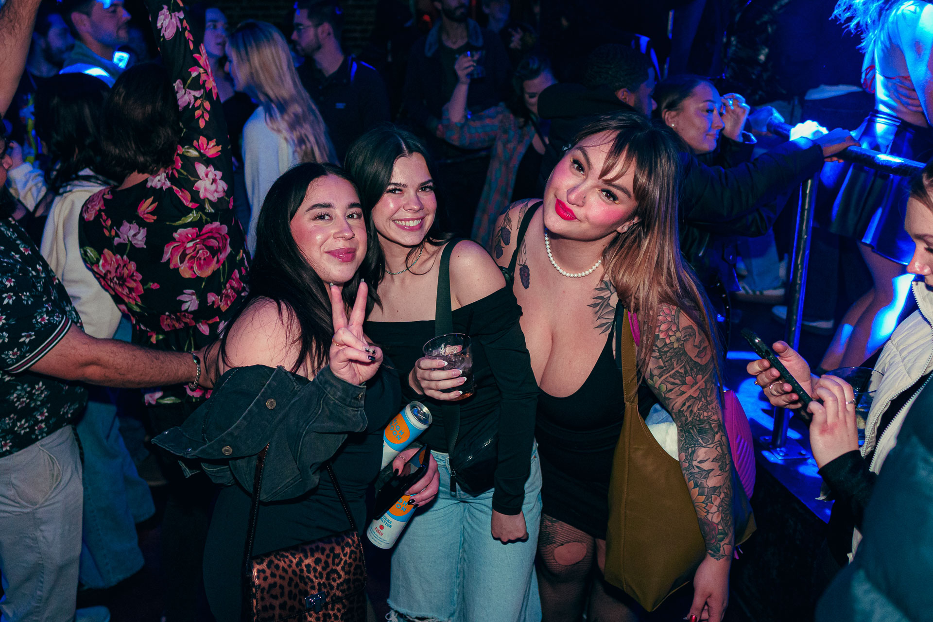 pictures of people at Amsterdam Lounge, Dirty Little Roddy's, StrangeLove, and Karma