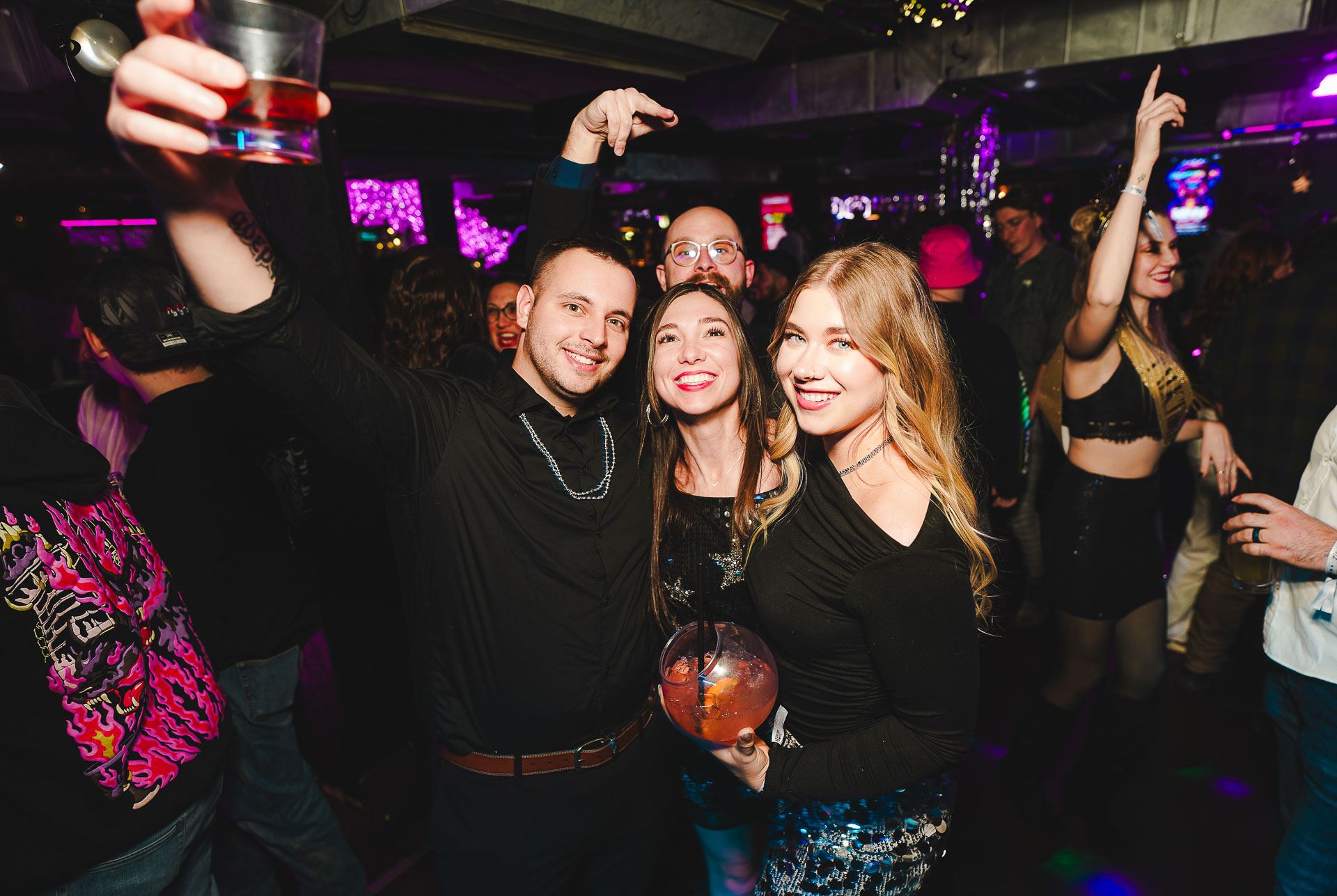 pictures of people at Amsterdam Lounge, Dirty Little Roddy's, StrangeLove, and Karma